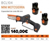 MINI MOTOSIERRA PODA BCL104 BAHCO