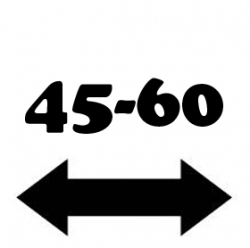 Anchura de 45 a 60 cm.